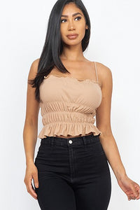 Shirred Body  Crop Top